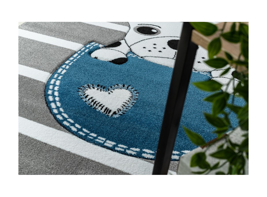 Dětský kusový koberec Petit Bulldog grey