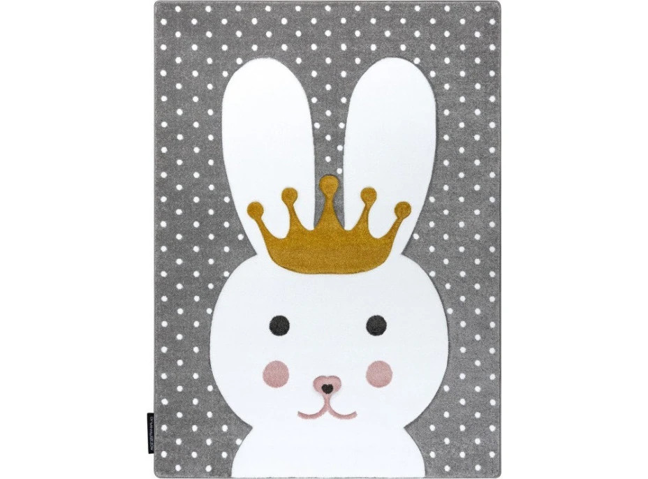 Detský kusový koberec Petit Bunny grey