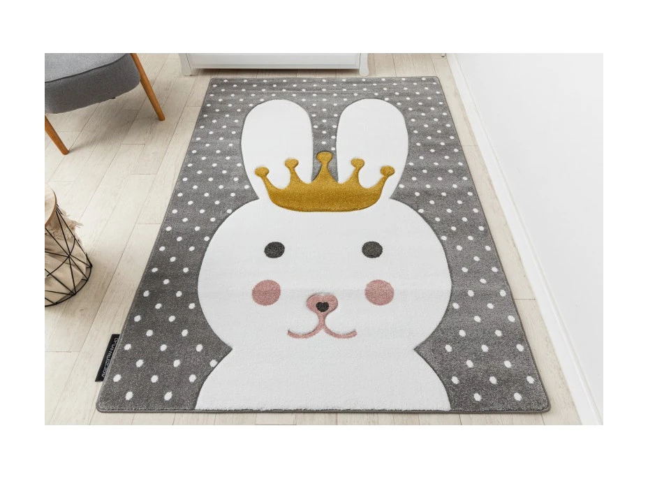 Detský kusový koberec Petit Bunny grey
