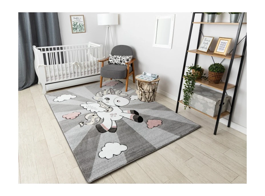 Detský kusový koberec Petit Unicorn grey