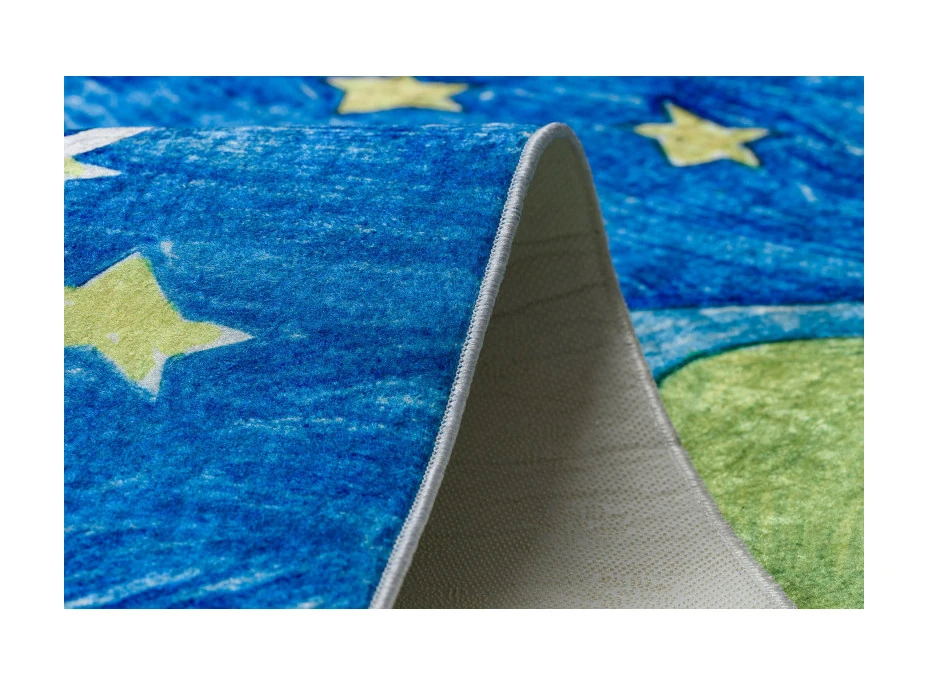 Detský kusový koberec Bambino 2265 Rocket Space blue