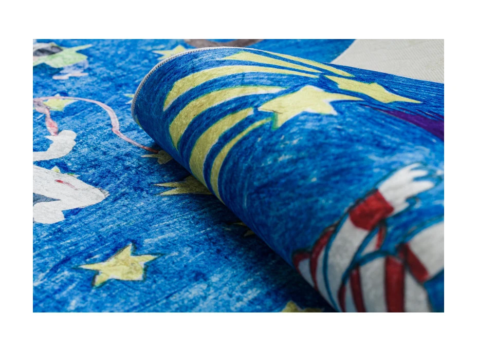 Detský kusový koberec Bambino 2265 Rocket Space blue