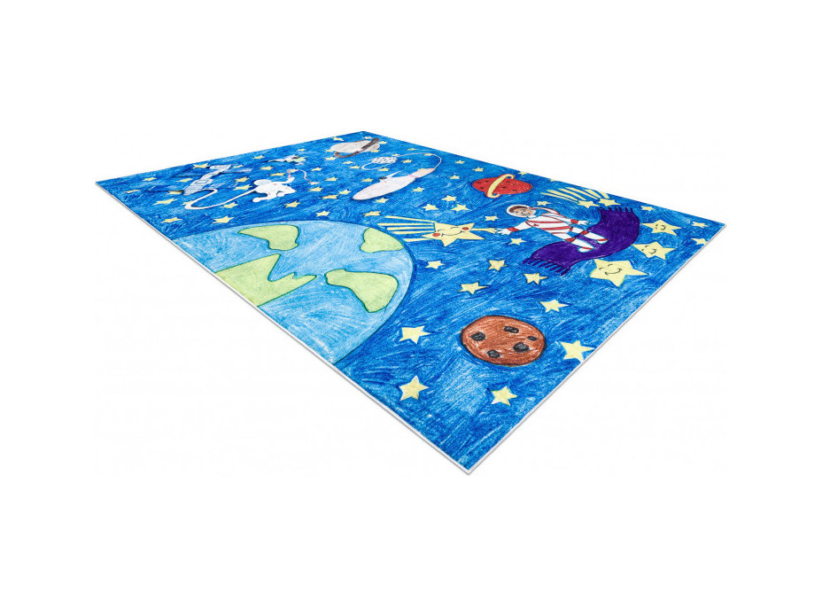 Detský kusový koberec Bambino 2265 Rocket Space blue