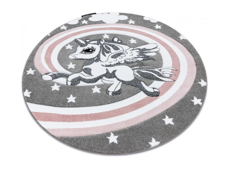 Detský kusový koberec Petit Pony grey kruh