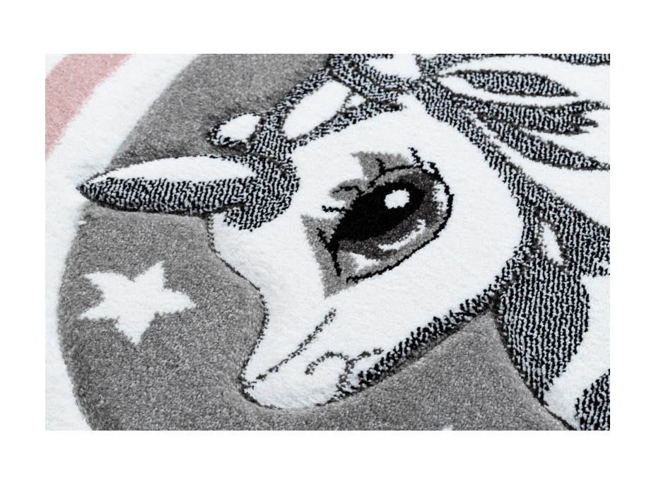 Dětský kusový koberec Petit Pony grey kruh