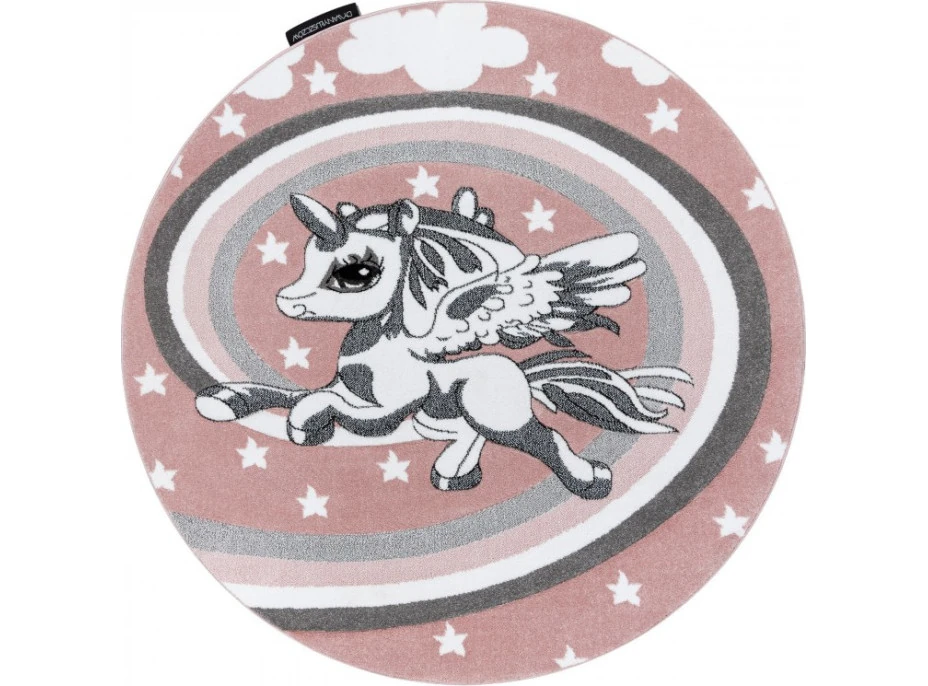 Detský kusový koberec Petit Pony pink kruh