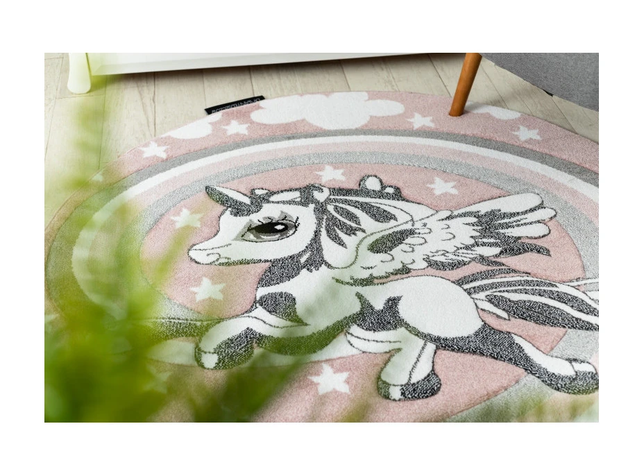 Detský kusový koberec Petit Pony pink kruh