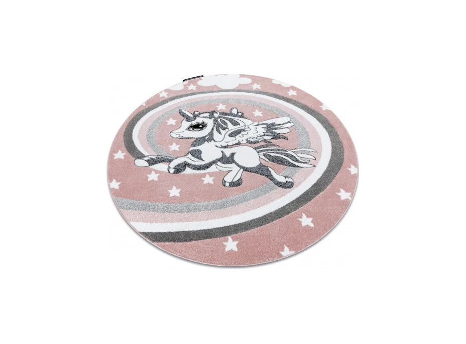 Dětský kusový koberec Petit Pony pink kruh