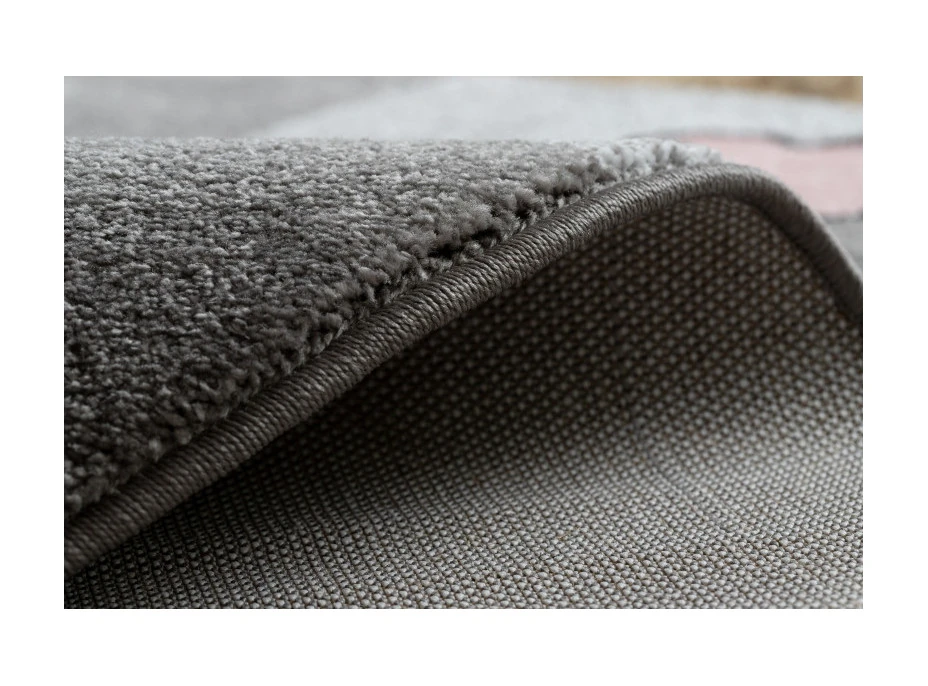 Detský kusový koberec Petit Unicorn grey kruh