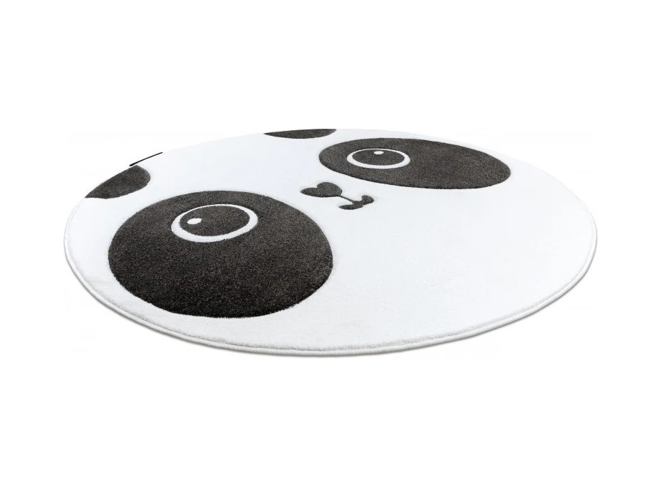 Detský kusový koberec Petit Panda white kruh