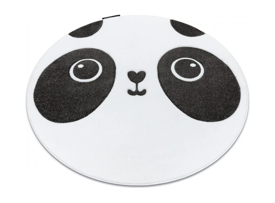 Detský kusový koberec Petit Panda white kruh