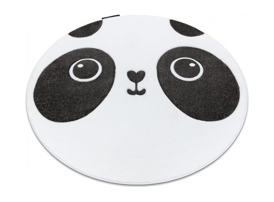 Detský kusový koberec Petit Panda white kruh