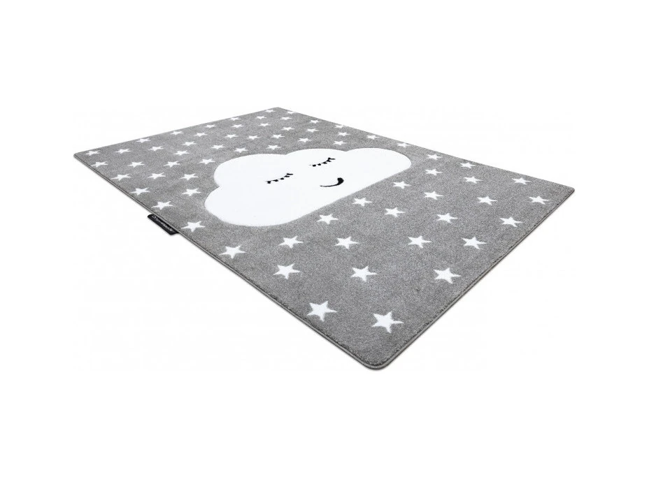 Detský kusový koberec Petit Cloud stars grey