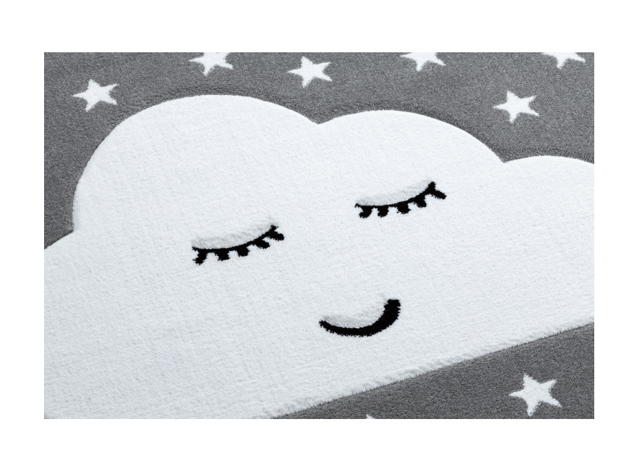 Detský kusový koberec Petit Cloud stars grey