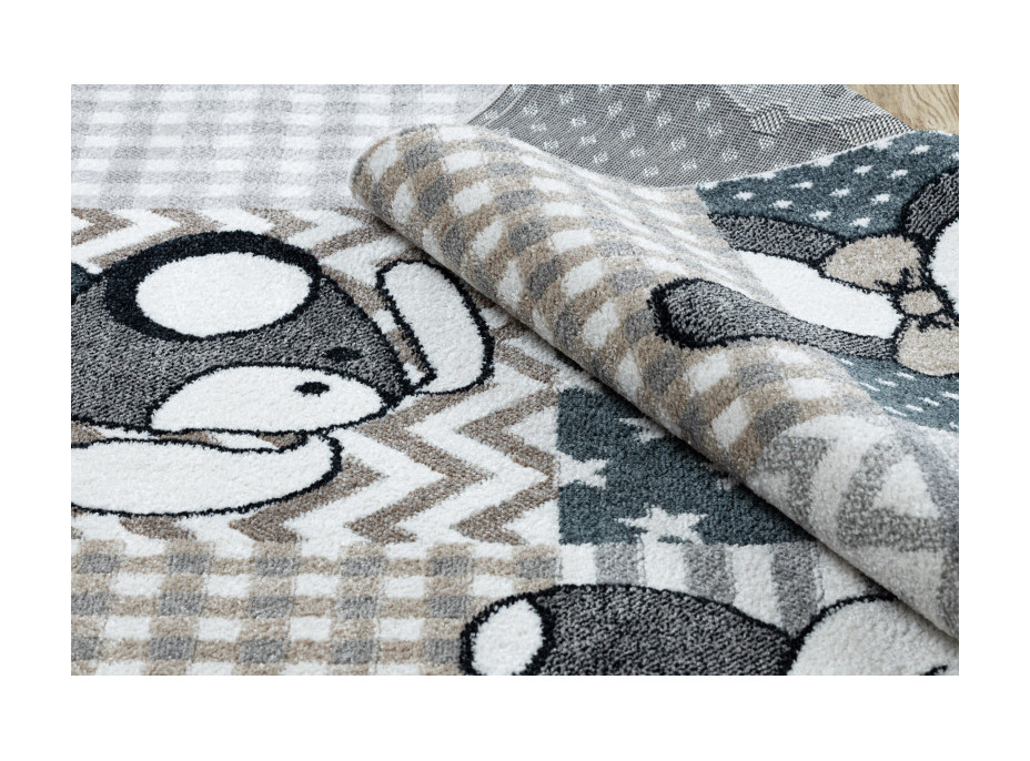 Detský kusový koberec Fun Pets grey
