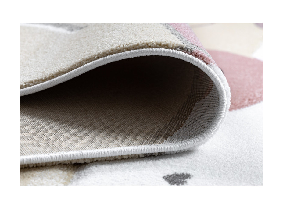 Detský kusový koberec Petit Flamingos hearts cream