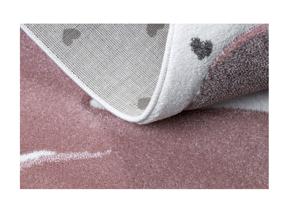 Detský kusový koberec Petit Flamingos hearts cream