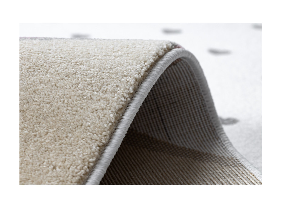 Detský kusový koberec Petit Flamingos hearts cream