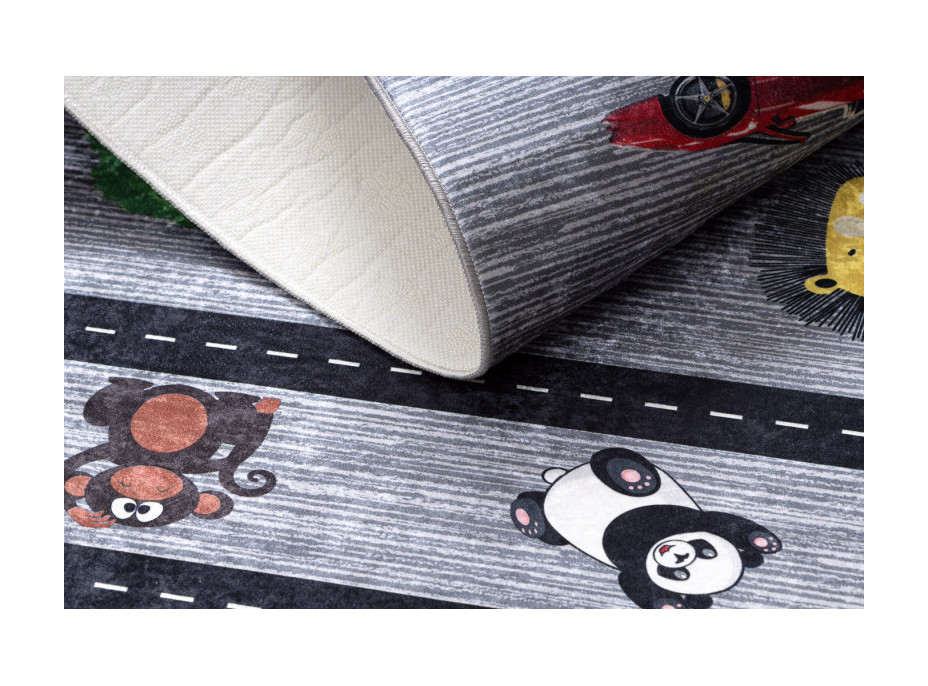 Detský kusový koberec Bambino 2092 Streets cars anthracite