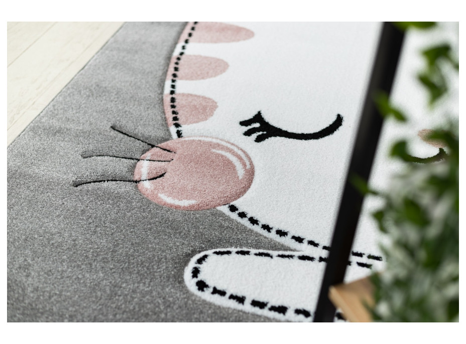 Detský kusový koberec Petit Kitty cat grey