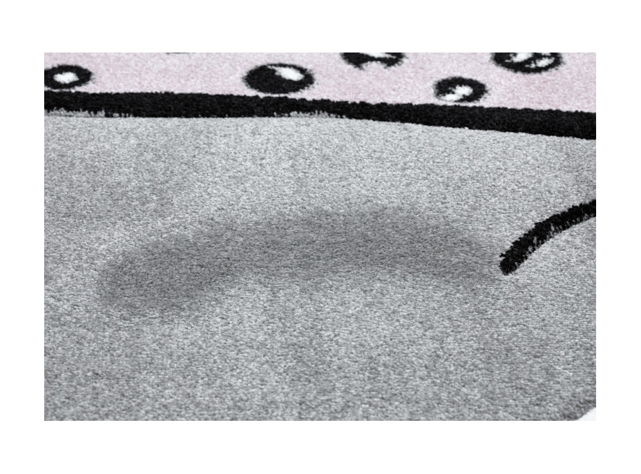 Detský kusový koberec Petit Cat crown grey kruh
