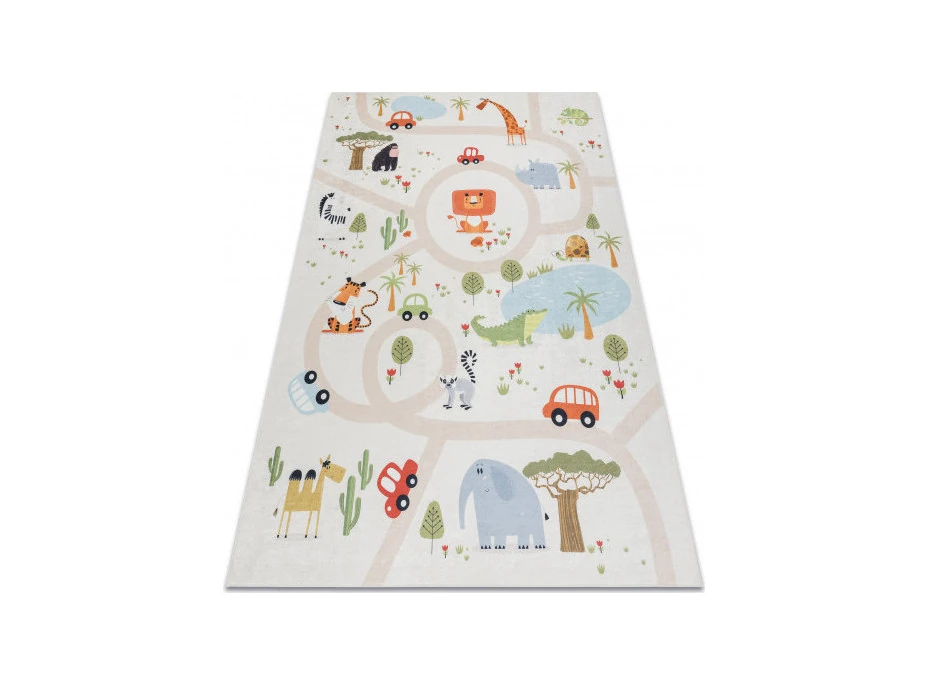 Detský kusový koberec Bambino 1165 Zoo beige