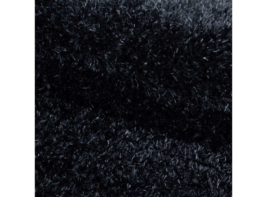 Kusový koberec Brilliant Shaggy 4200 Black kruh
