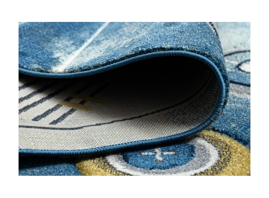 Detský kusový koberec Petit Helicopter blue