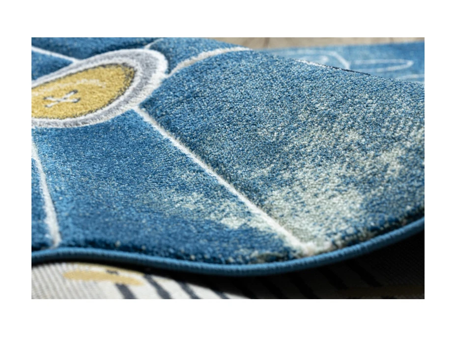 Detský kusový koberec Petit Helicopter blue