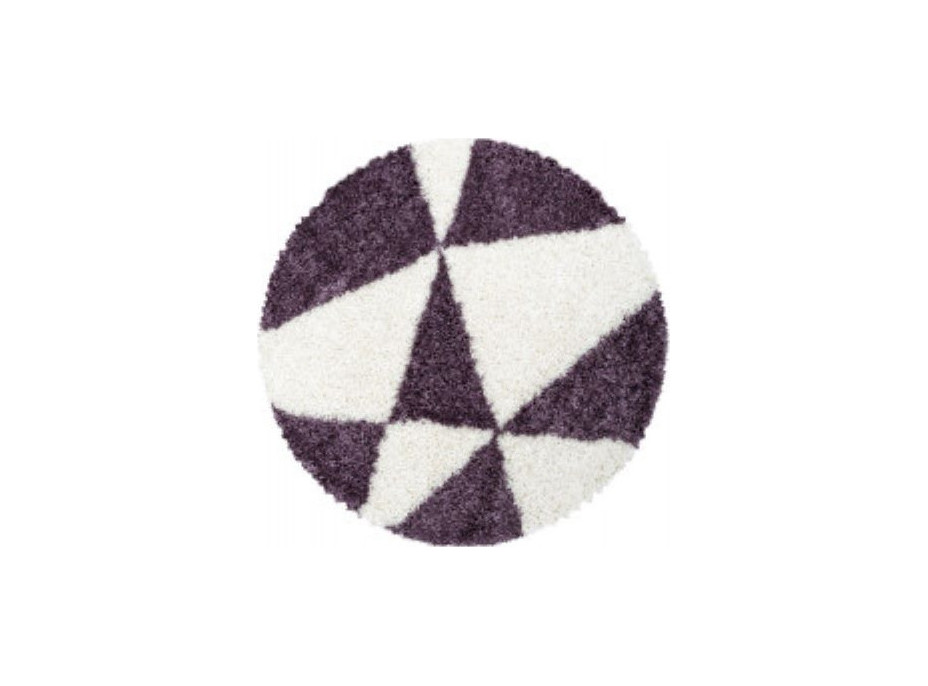 Kusový koberec Tango Shaggy 3101 lila circle