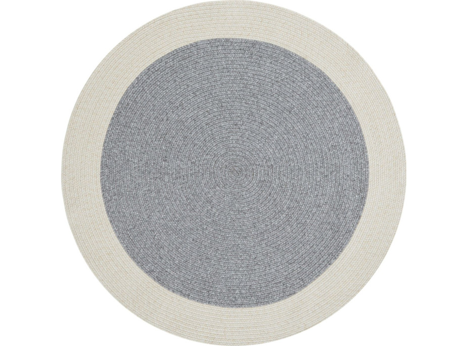 Kusový koberec Braided 105555 Grey Creme kruh