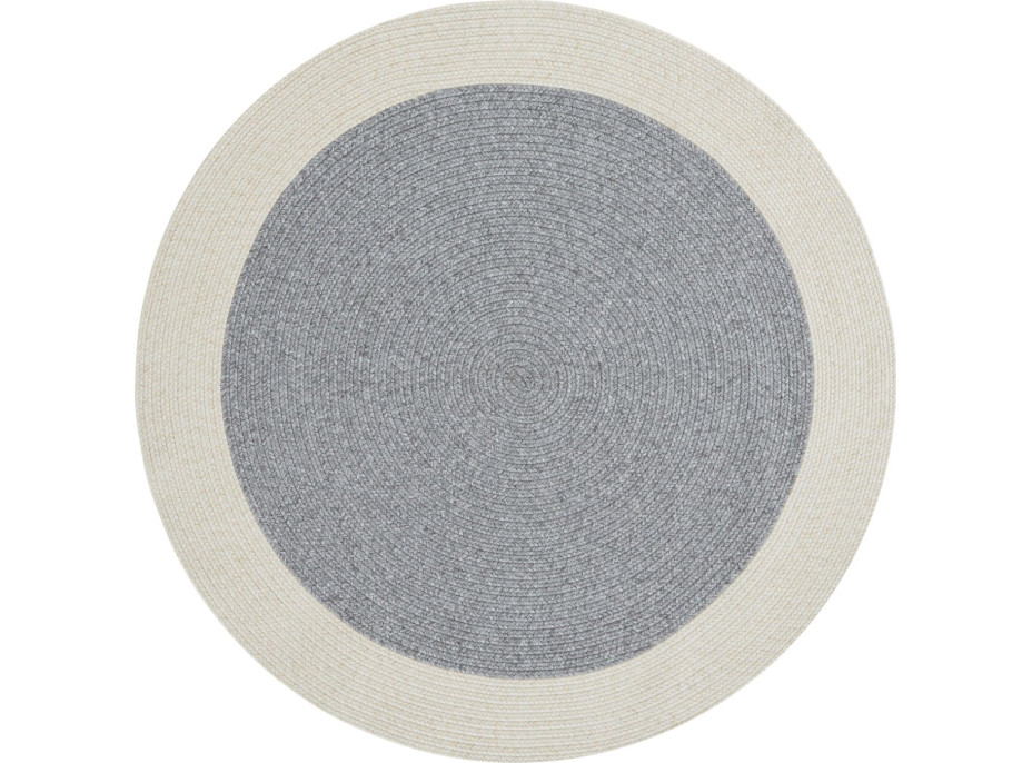 Kusový koberec Braided 105555 Grey Creme kruh