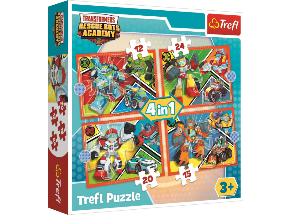 TREFL Puzzle Transformers: Akadémia 4v1 (12,15,20,24 dielikov)