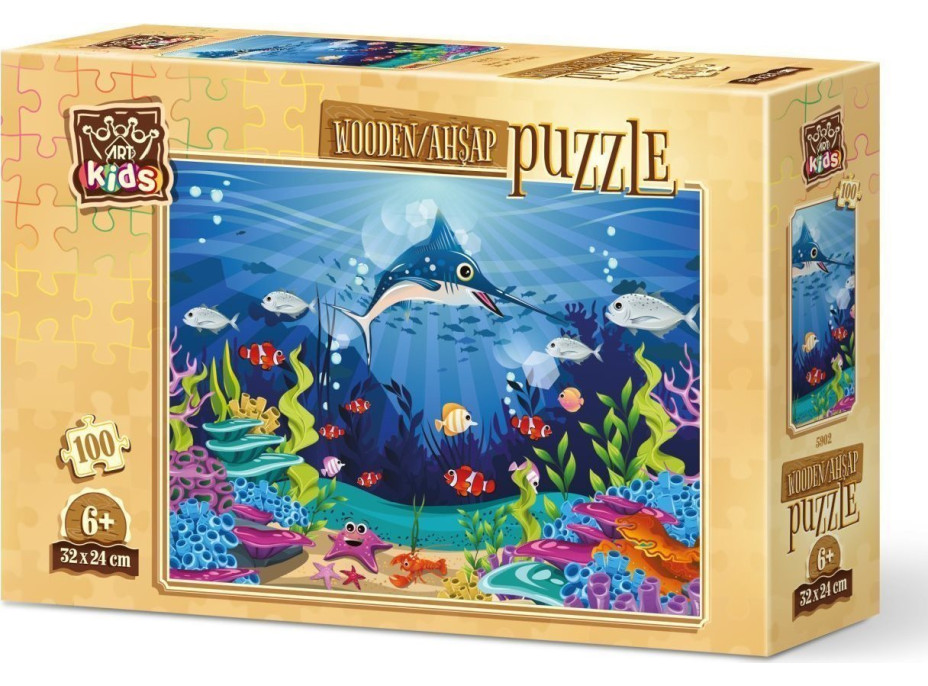 ART PUZZLE Drevené puzzle Podvodný zhon 100 dielikov