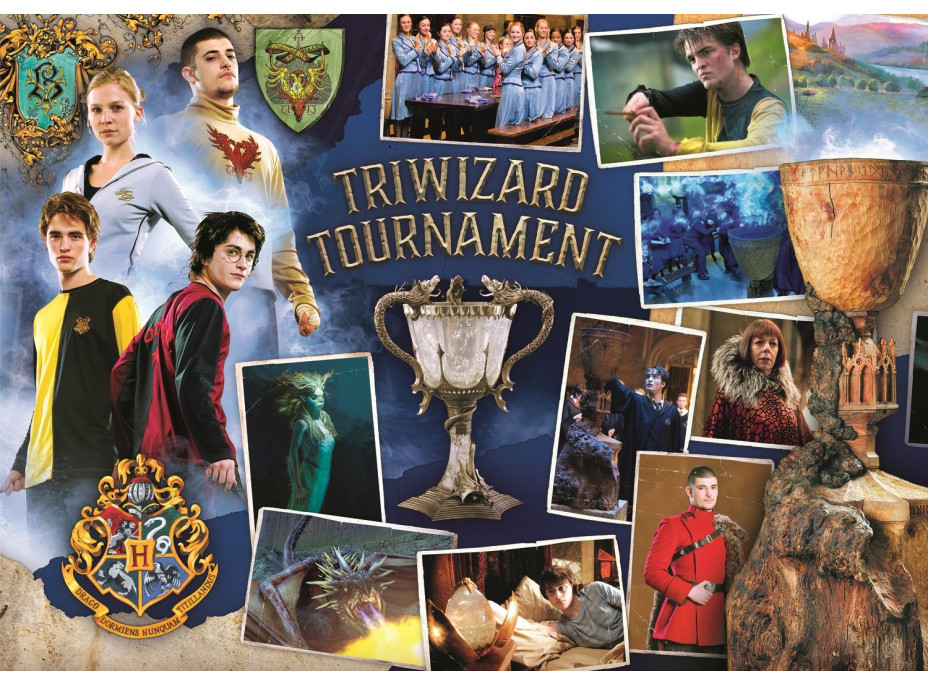 TREFL Puzzle Harry Potter: Turnaj troch kúzelníkov, metlobal a Rokfort 400 + 500 + 600 dielikov