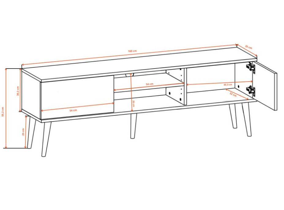 TV stolík 160 TORONTO