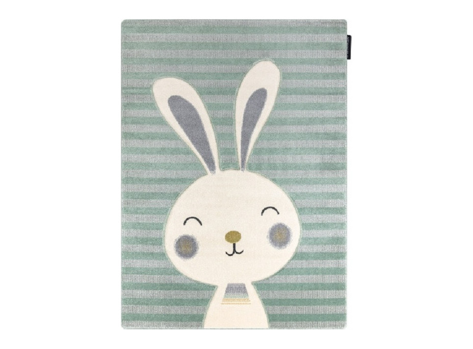 Detský kusový koberec Petit Rabbit green