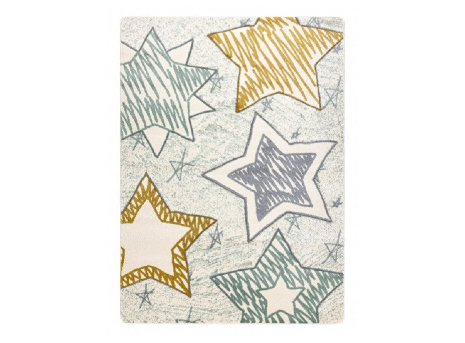 Detský kusový koberec Petit Stars green
