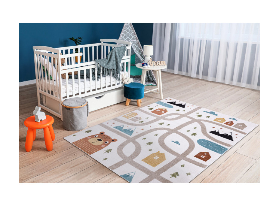 Detský kusový koberec Fun Polar cream