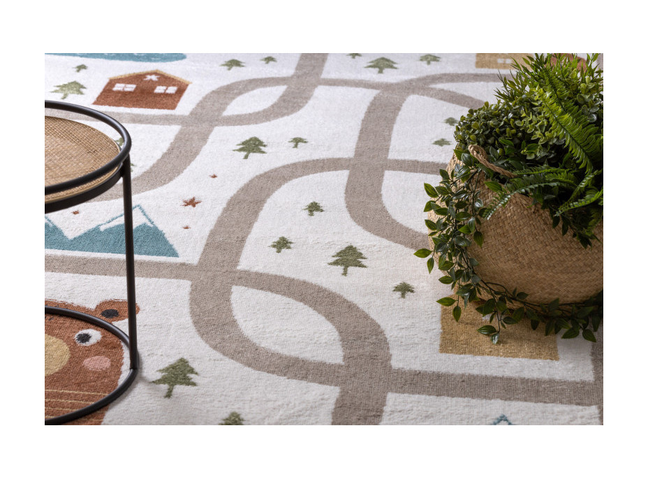 Detský kusový koberec Fun Polar cream