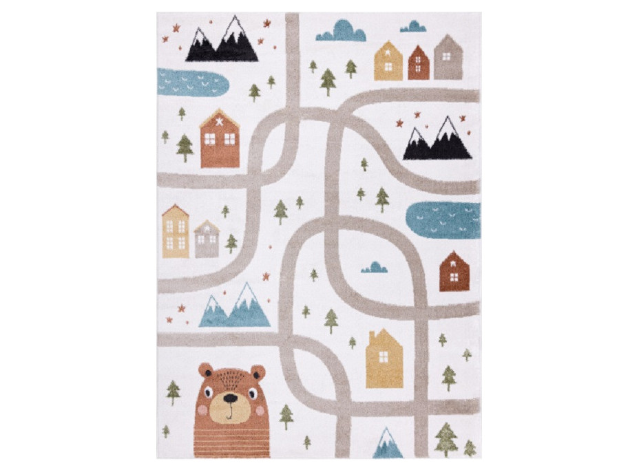 Detský kusový koberec Fun Polar cream