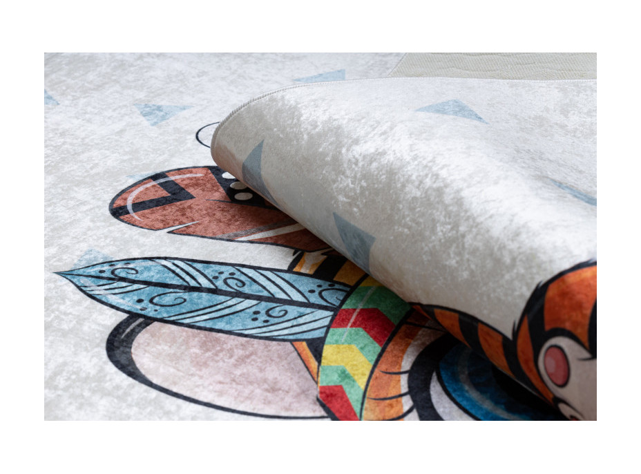 Dětský kusový koberec Bambino 1960 Tiger indian white