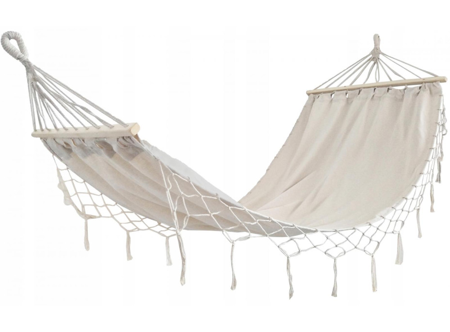 Hojdacia sieť MILOS 200x100 cm - ecru biela