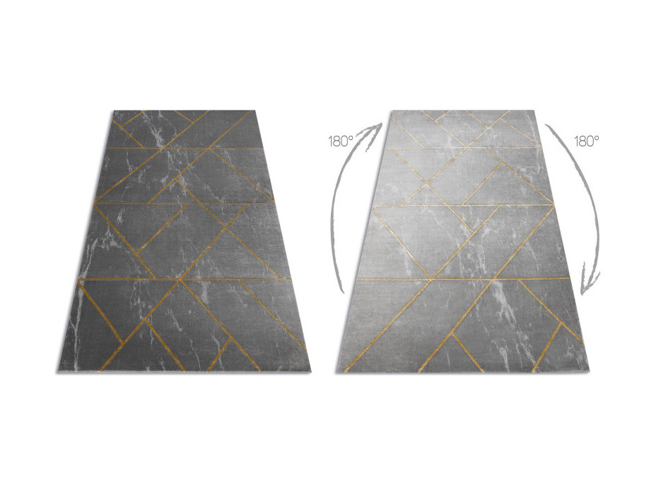 Kusový koberec Emerald geometric 1012 grey and gold