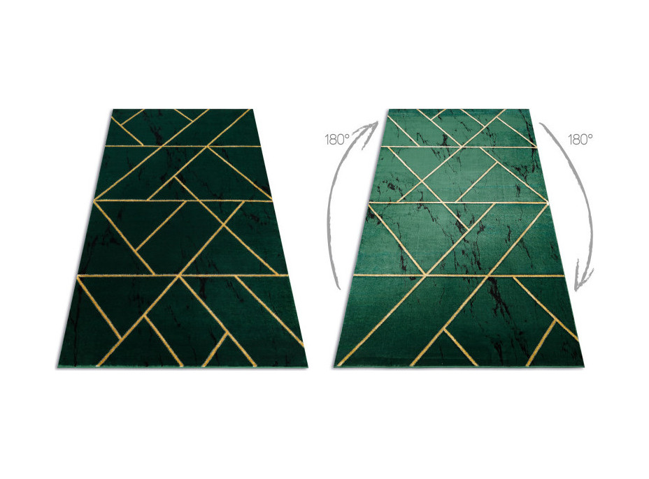 Kusový koberec Emerald geometric 1012 green and gold