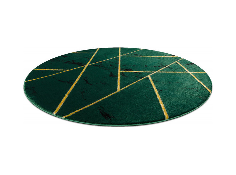 Kusový koberec Emerald geometric 1012 green and gold kruh