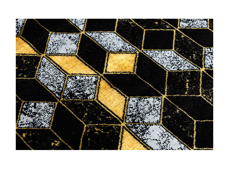 Behúň Gloss 400B 86 3D geometric black/gold