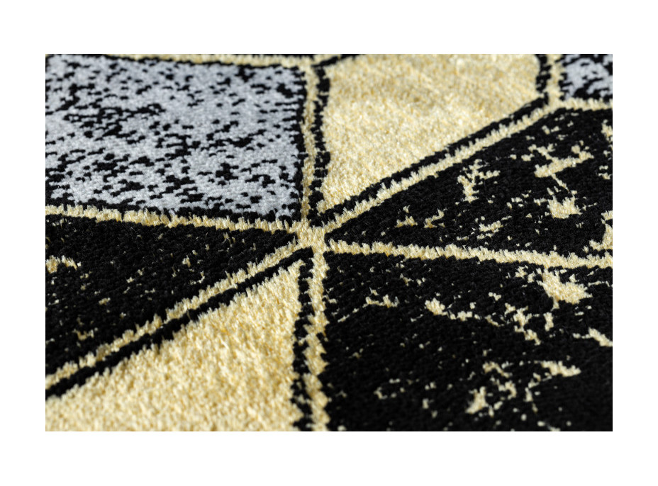 Behúň Gloss 400B 86 3D geometric black/gold