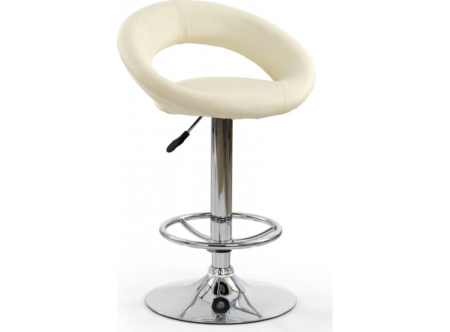 Barová stolička CHASE - krémová - výškovo nastaviteľná