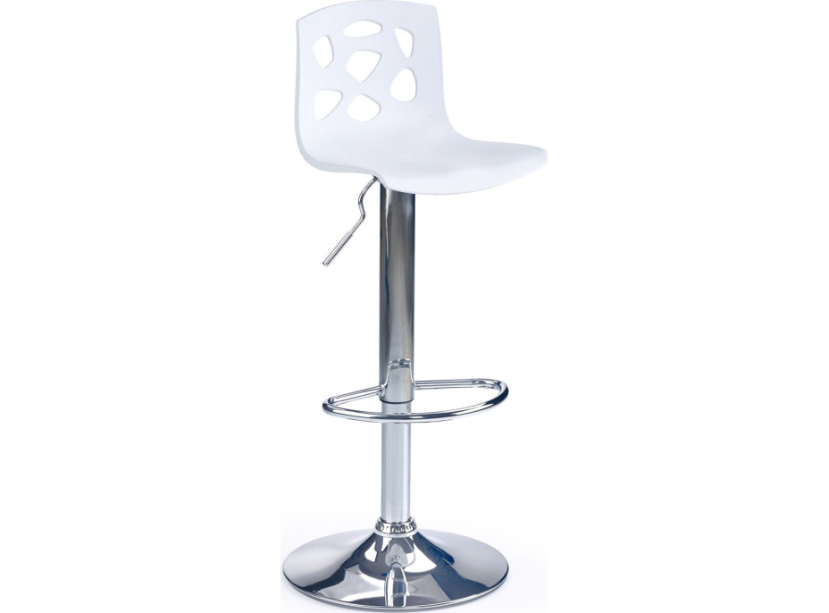 Barová stolička FILIP - biela - výškovo nastaviteľná